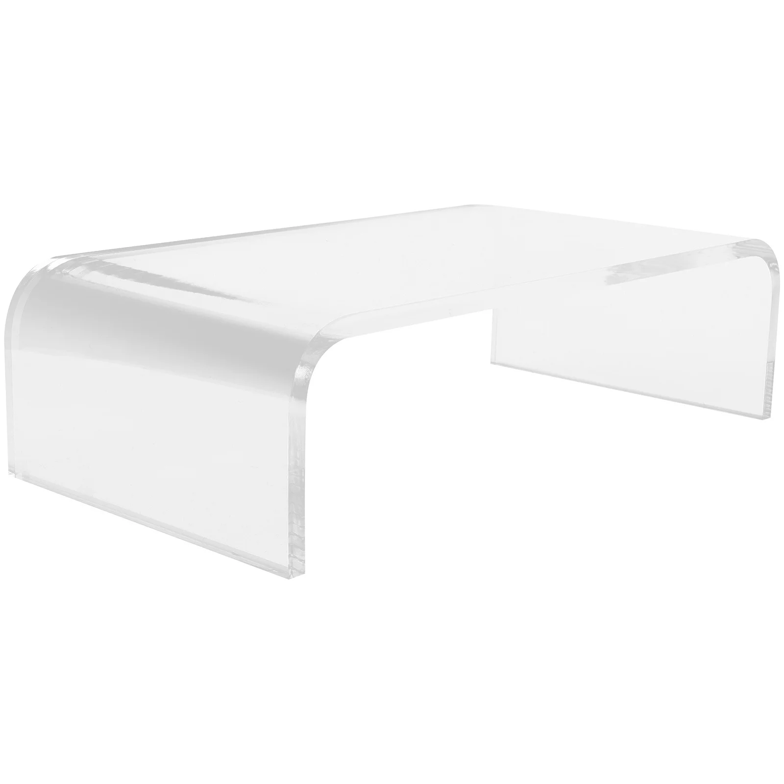 

Acrylic Monitor Riser Clear Computer Stand For Desk Space Saving Desktop Organizer Laptop Printer Ergonomic Height