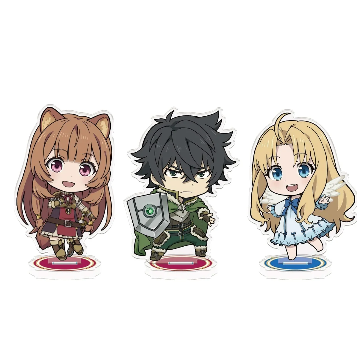 Loen Anime Store Shield or Hero Naofumi Iwatani & Raphtalia Raphtalia & Firo HD Figure Acrylic Stand Desktop Decor About 10cm