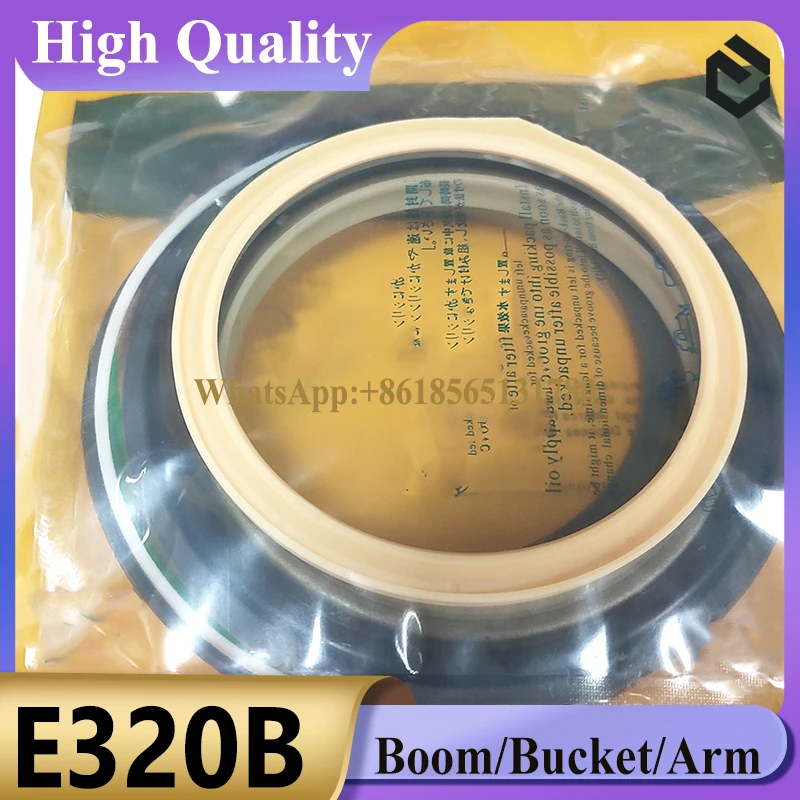 4PCS E318 E318C E318D2 E318D2L E320 E320B E320C E320D E320D2 E320E Boom Bucket Arm Cylinder Seal Kit for Excavator