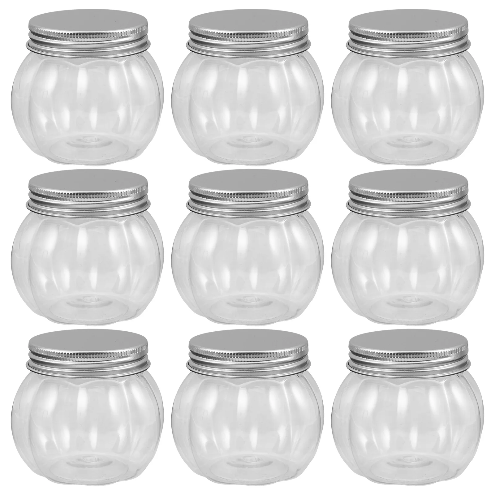 

10Pcs Pumpkin Shaped Plastic Milk Tea Bottles 150Ml Clear Drink Containers Spillproof Lid Juice Smoothies Beverage Storage