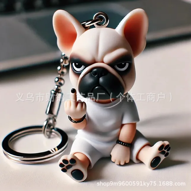 Брелок для ключей с собакой бульдогом, брелки для женщин, сумка, кулон, ювелирное изделие, брелок для ключей от машины, брелок для ключей