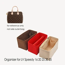 For LV Speedy25 30 35 Make up Organizer Felt Cloth Handbag Organizer Insert Bag Travel Inner Purse Portable Cosmetic Bags