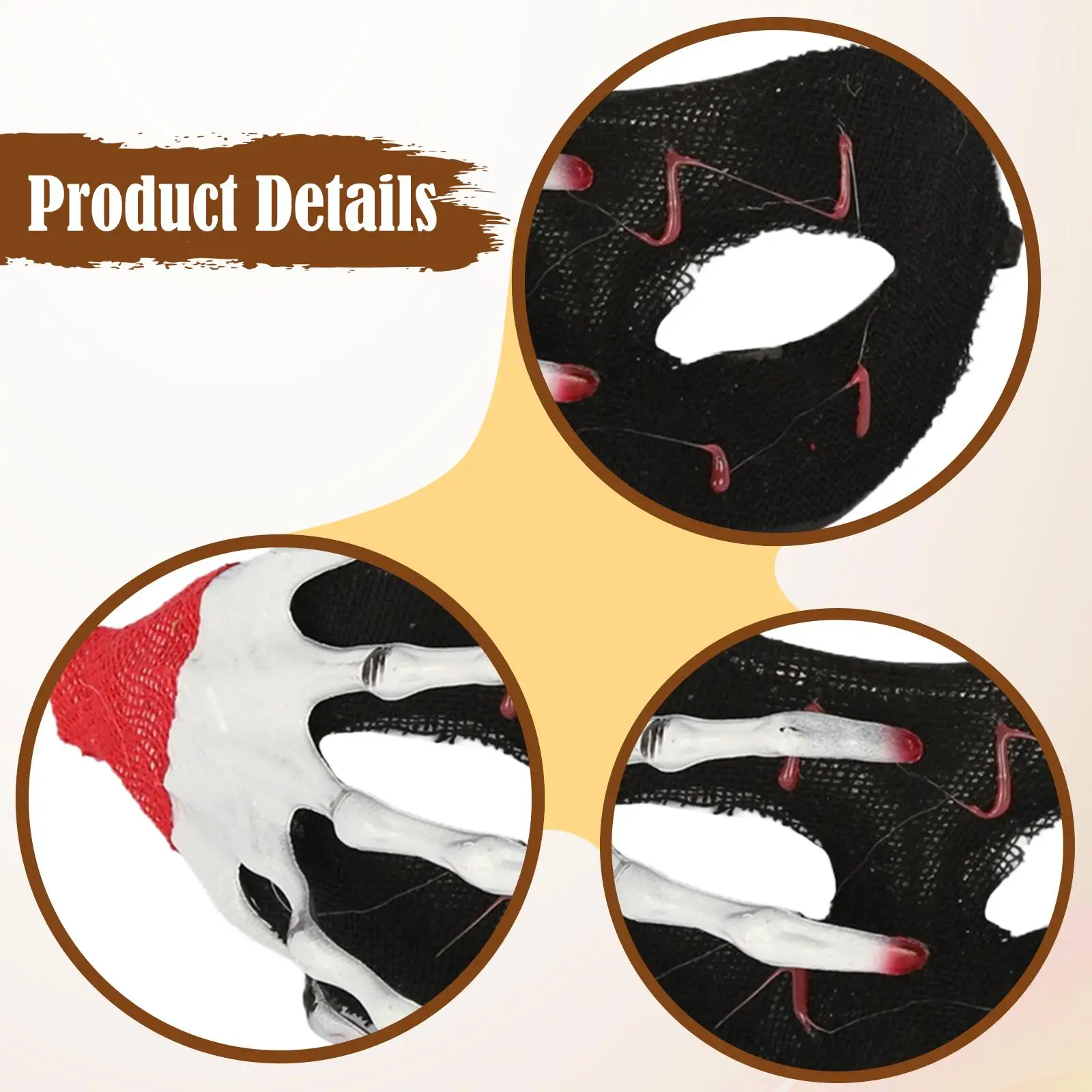 スケルトンハンドマスカレードマスク小道具ノベルティ調節可能なファンシーアクセサリーコスプレクラブロールプレイングホリデーウェディングカーニバル