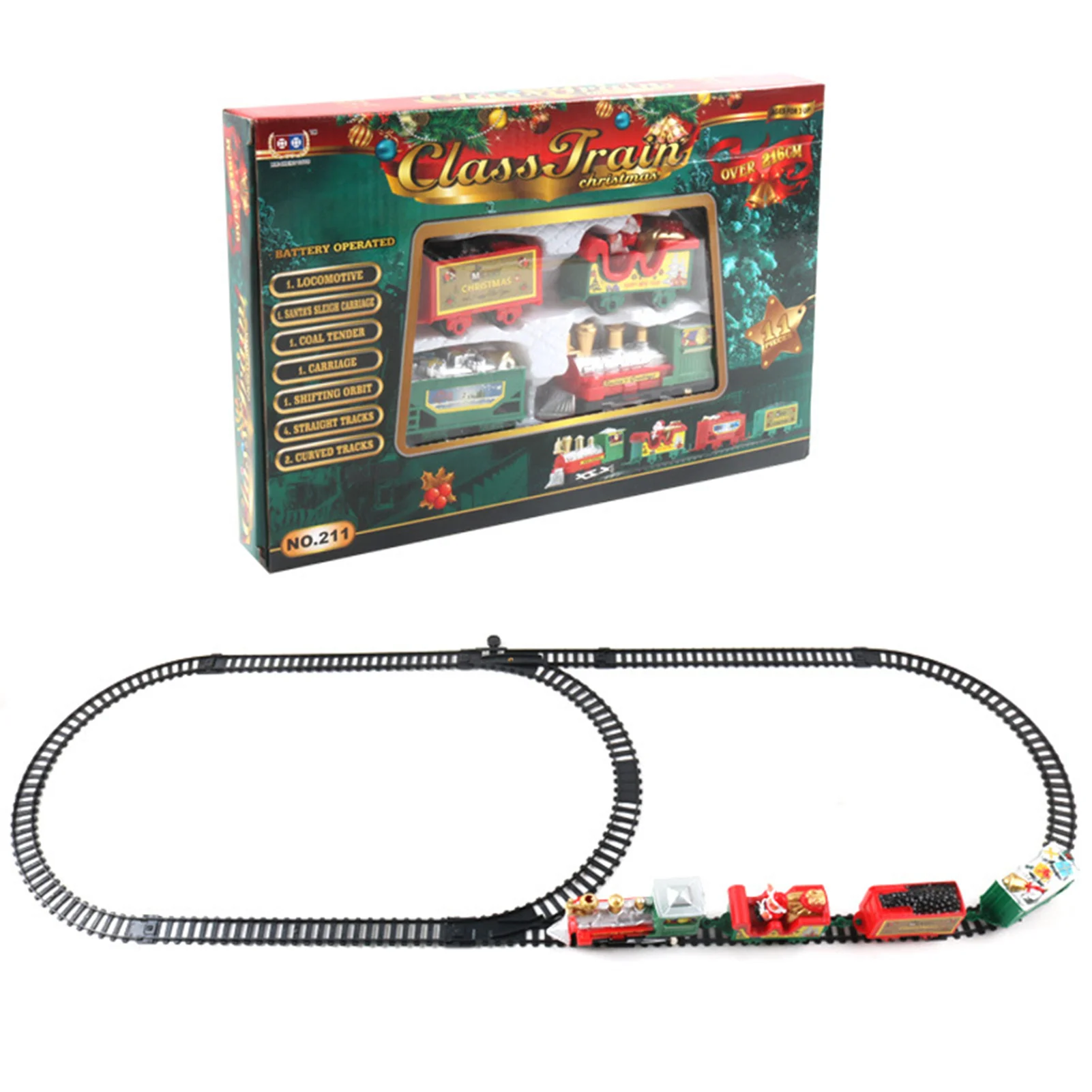 Christmas Electric Rail Train Toys Funny DIY Railway Tracks Educational Interactive Toys for Kids Party Toys Xmas Gifts