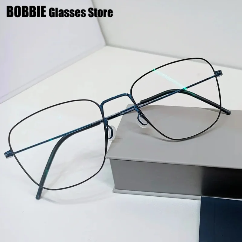 

Square Glasses Frame Denmark Brand TT Titanium Eyeglasses Ultralight Thin Rim 6g Men Women 2025 New Handmade Design Screwsless