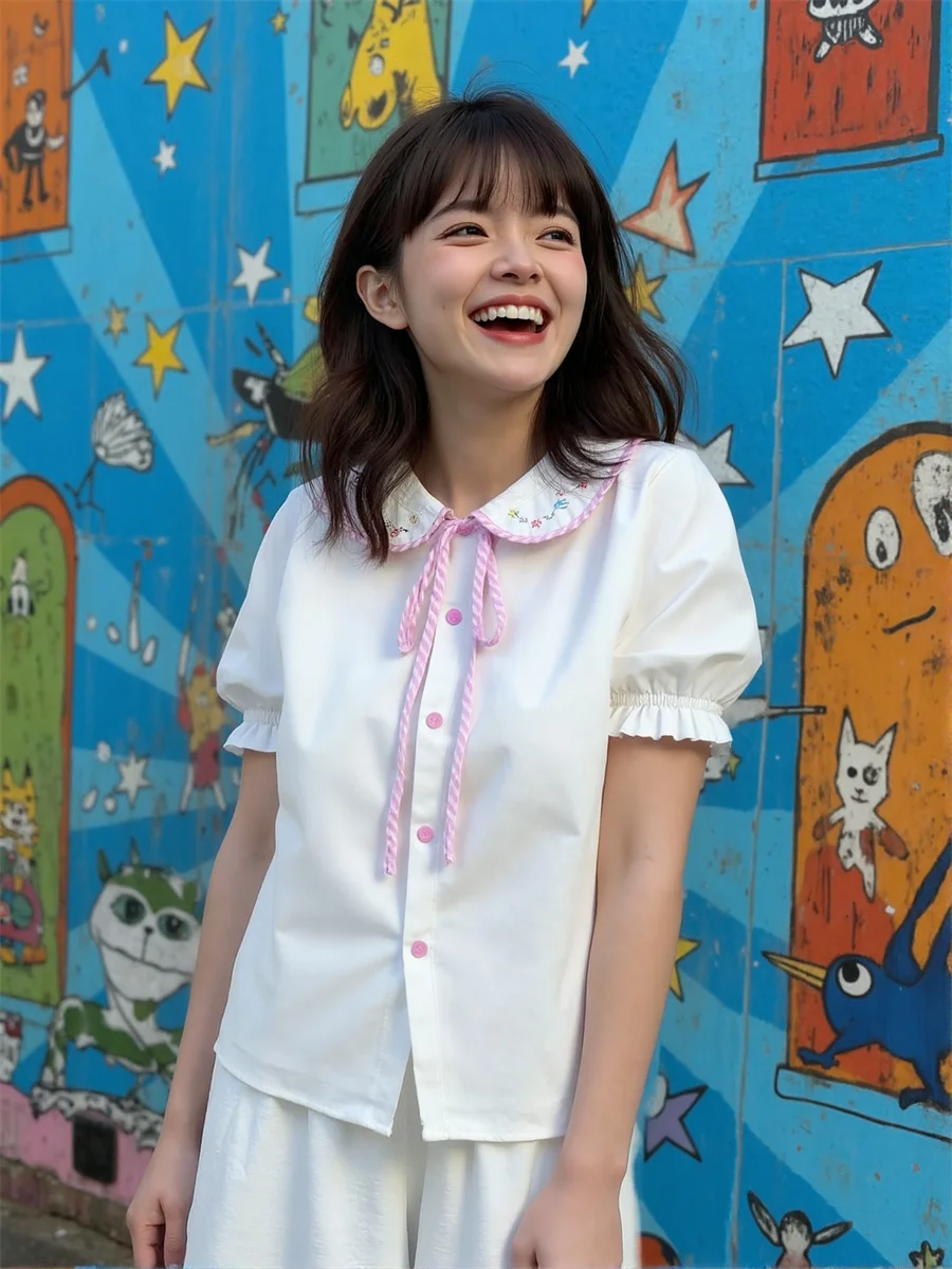 Capispalla da donna Camicie bianche arricciate Protezione solare Vacanza al mare Tessuto traspirante ad asciugatura rapida Protezione solare Viaggi all'aperto