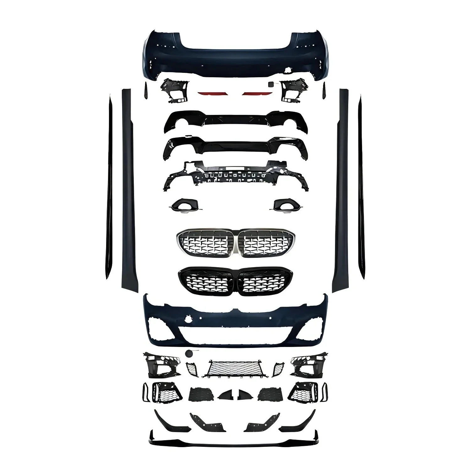 

High quality for BMW 3 series G20 modified to G80 M3 1:1 2019-2020 front bumper with grille assy body kit