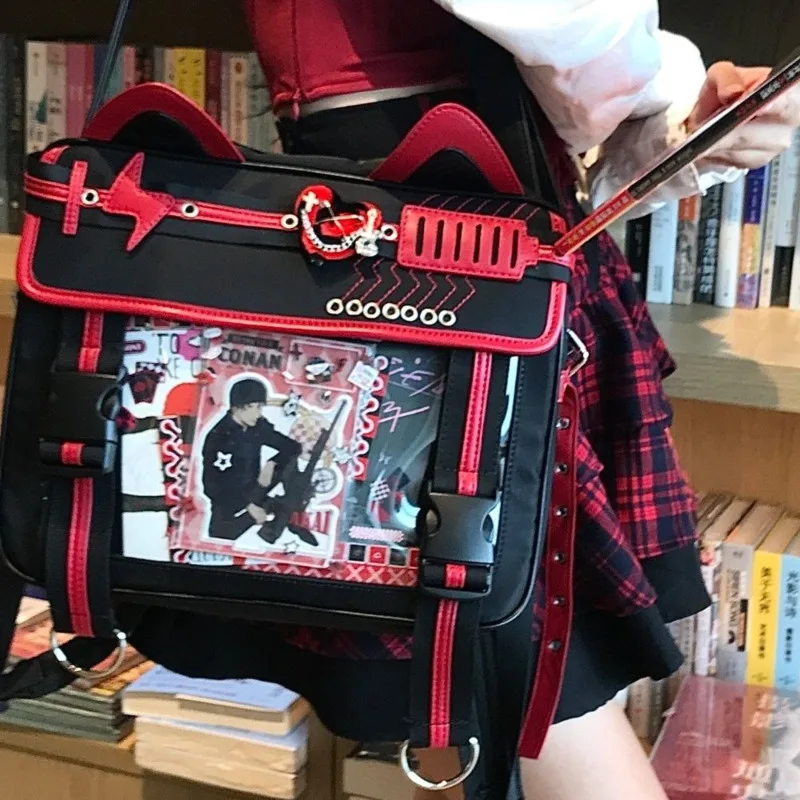 Sac à Dos Mécanique Transparent Itabag Y2k pour Homme et Femme, Sacoche à Bandoulière de Grande Capacité pour Couple, Étudiant, 03Single initié,