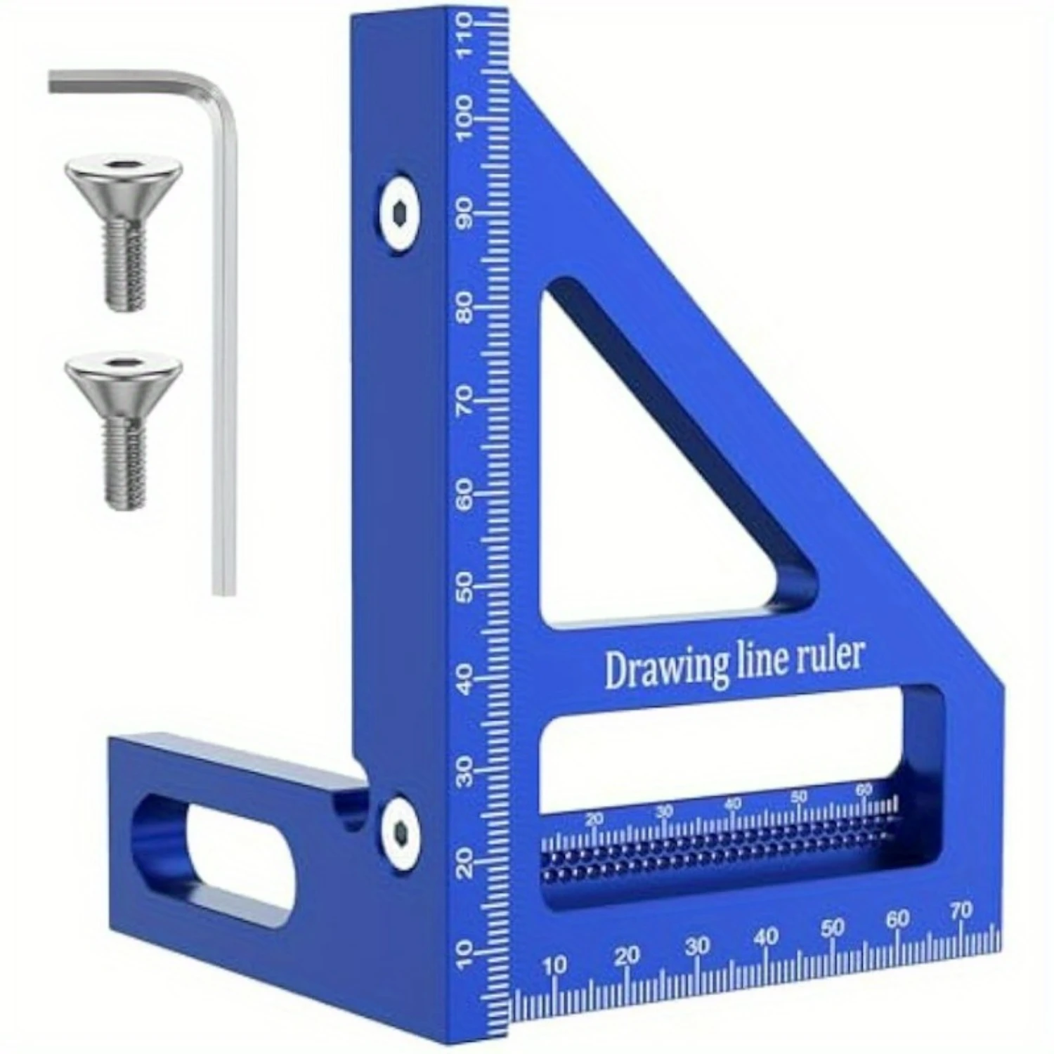 

High Precision Professional 3D Multi-Angle Aluminum Alloy Woodworking Square Protractor for Engineer Carpenter Crafting Drawing.