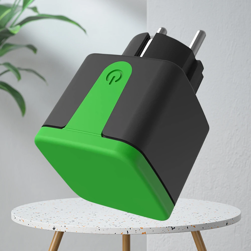 WiFi Smart Outlet Socket Power Monitor Waterproof Smart Plug Mini Socket Remote Timing Function Work with Alexa Google Assistant