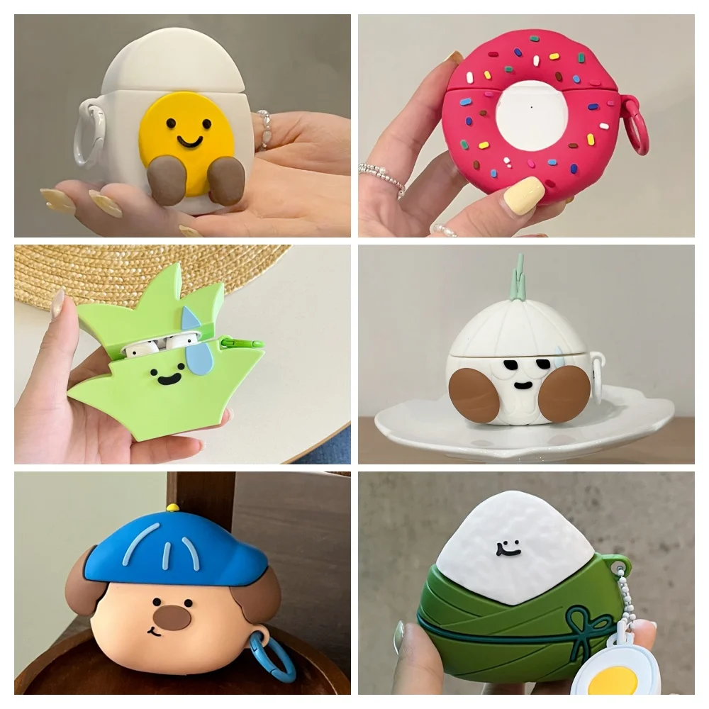 

MINISO 3D Cartoon Silicone Earphone Accessories For Airpods 3 1 2 Anti-drop Protector For Airpods Pro2 Cute Charging Box Cover