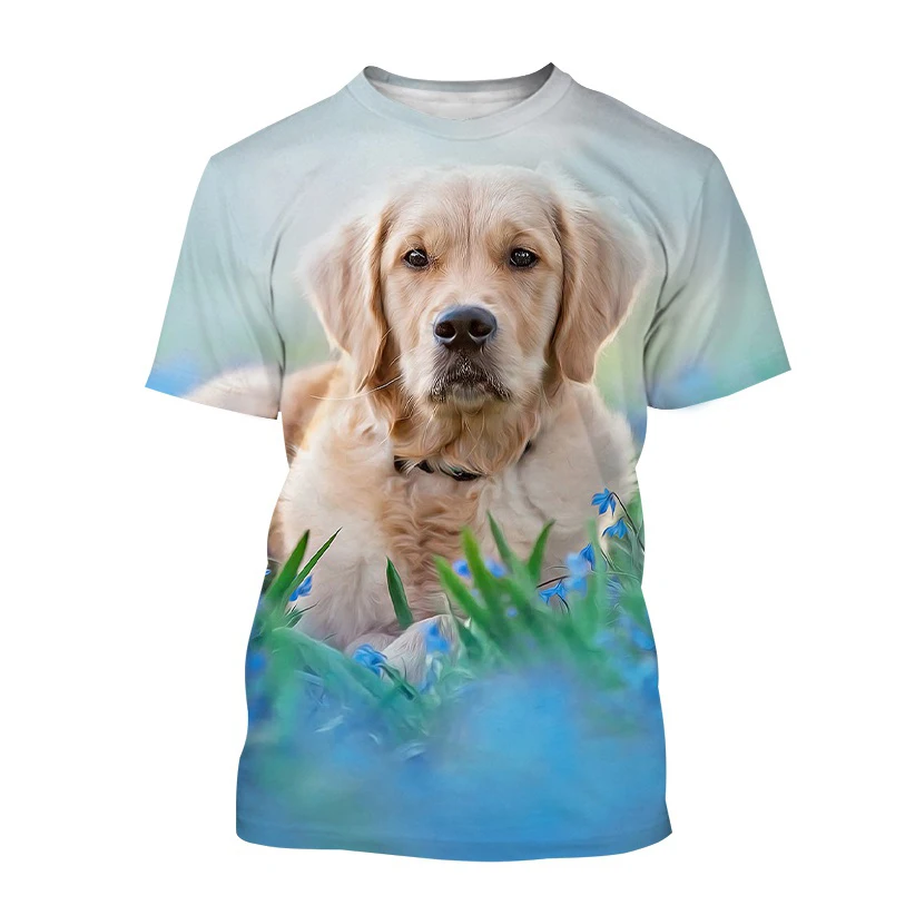 Labrador Dog T-Shirts Animal 3D Print Streetwear Men Women Casual Fashion Oversized Short Sleeve T Shirt Kids Tees Tops Clothing