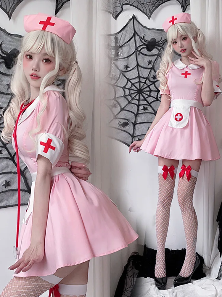 

Сексуальный костюм медсестры для взрослых и женщин на Хэллоуин, розовый, Pure Desire, доктор, медсестра, ролевой костюм, китайское производство, весна 2025 г.