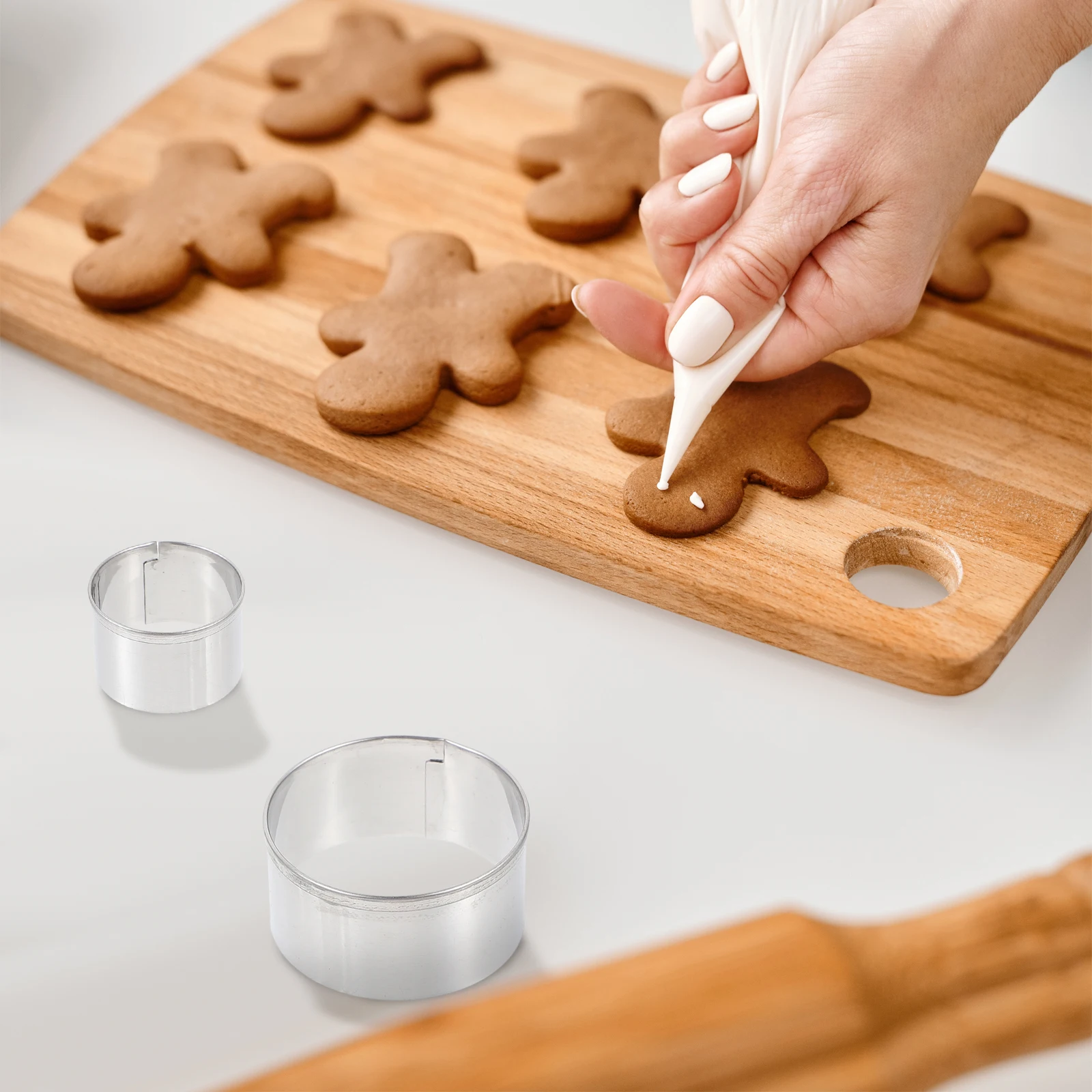 

Biscuit Molds Stainless Steel Cookie Tools Small Reusable Baking Supplies Creative Shapes Fondant Chocolate DIY