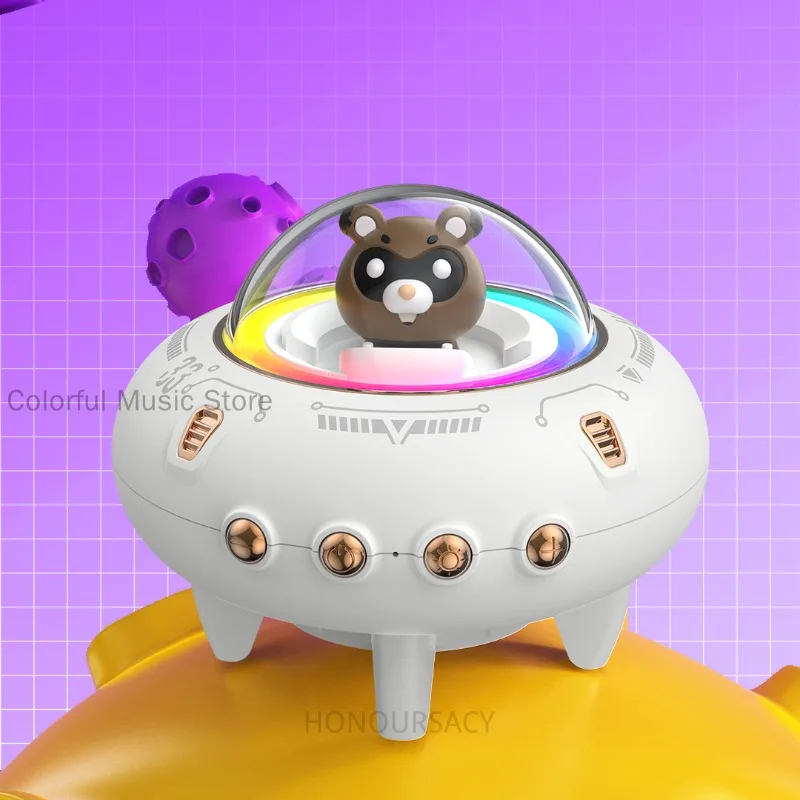 DW33 Space Bear Портативные Bluetooth-колонки Домашний уличный беспроводной стерео RGB MP3-плеер для IOS и Android Поддержка TF-карты USB