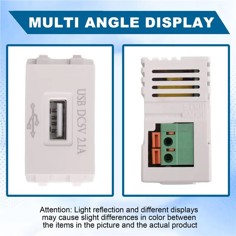 A11E-Mobile Phone Charging Panel USB Power Module 220V Socket 5V Transformer 2.1A USB Charging Power Socket Switching Adapter