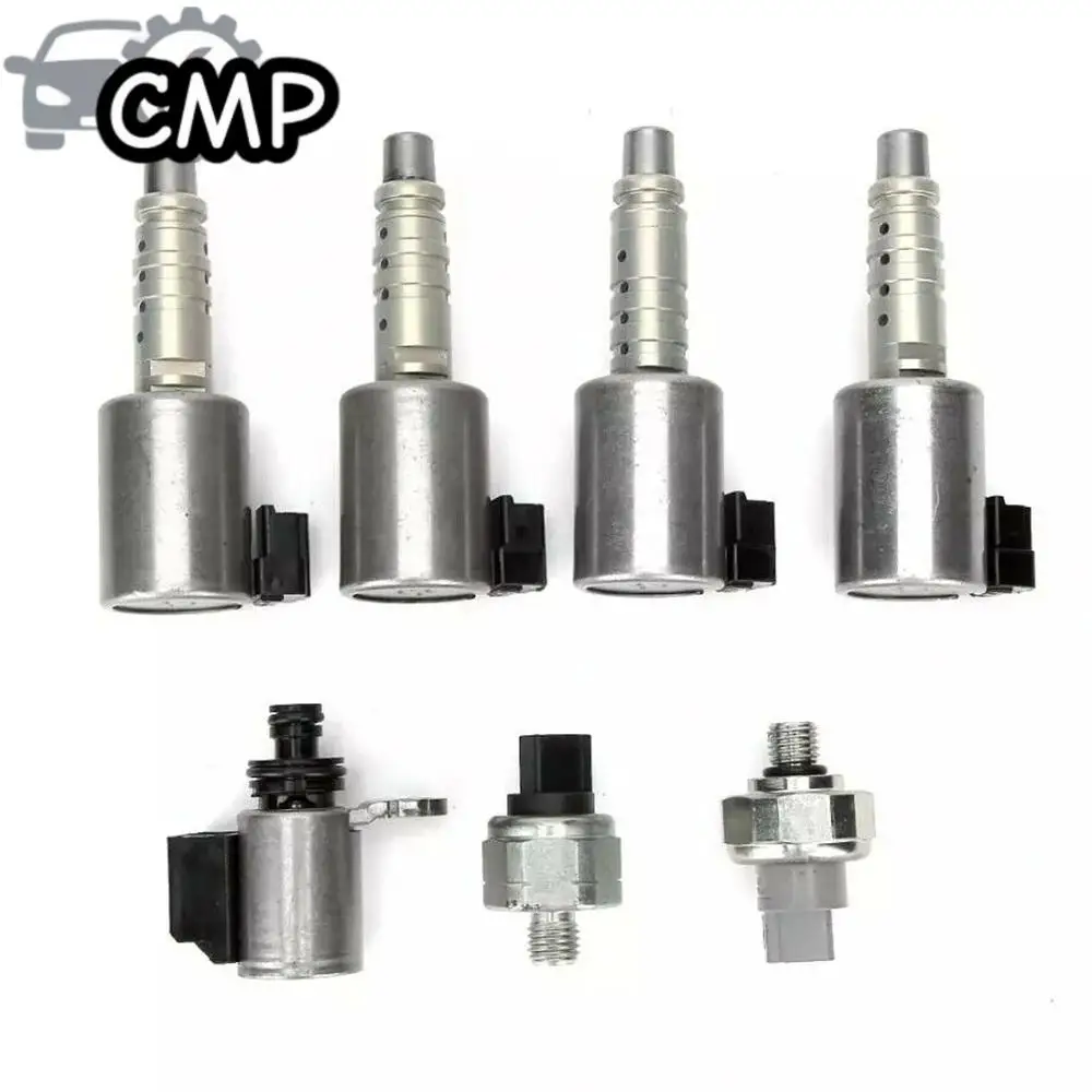 

7pcs/set Car CVT8 Transmission Solenoids Kit w/ Pressure Sensor OEM RE0F10D JF016E JF017E Car Engine Repair Parts