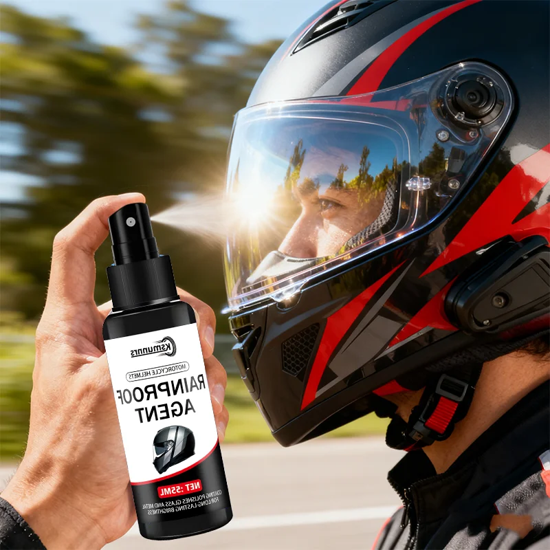 Motorcycle Fog Spray 55ml- Motorcycle Helmet Visor, Car Windshield, Eyeglasses, Bathroom Mirror, Instant Clear Vision Coating