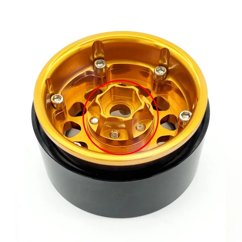 1.9/2.2 pollici ruote cerchio CNC alluminio 12mm ruota mozzo esagonale per 1/10 RC Crawler auto Axial SCX10 Capra Redcat Gen8 VS4-10