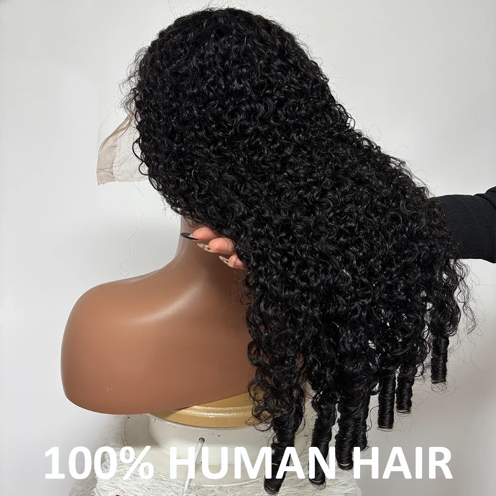 13x6 HD الدانتيل الجبهة خصلات الشعر المستعار الإنسان 200 الكثافة البورمية شعر بشري مجعد الباروكات اللون الطبيعي خصلات الشعر المستعار الإنسان للنساء 46 بوصة