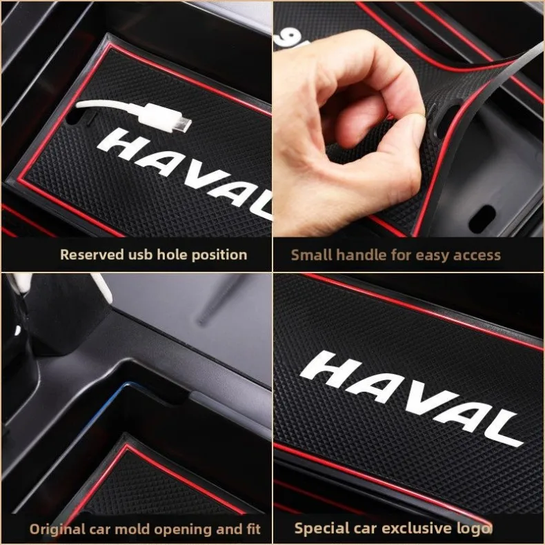 Auto Center Konsole Organizer Fall Interior Styling Zubehör Armlehne Versteckte Halter Lagerung Box Für Haval Jolion 2021 2022 2023 – Detail 6