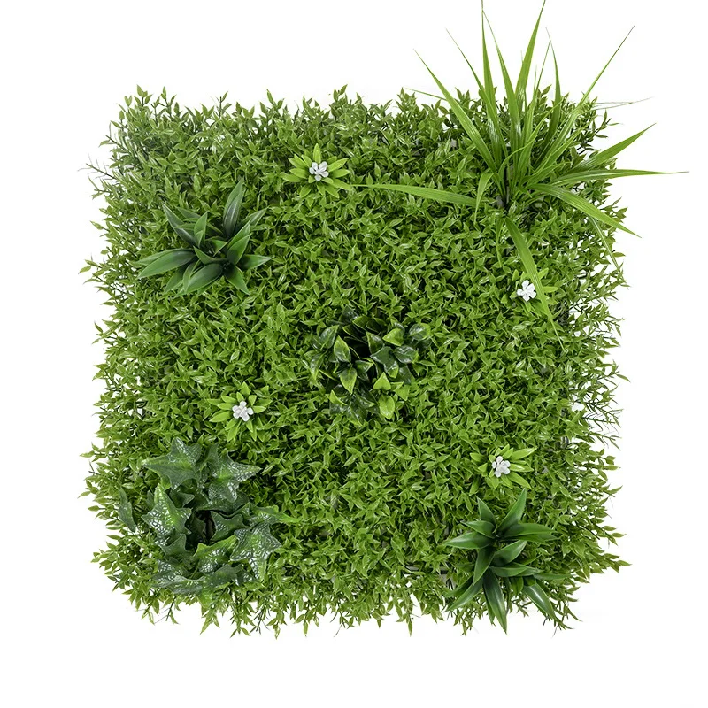 

Vertical System Green Plant Plastic Grass Roll DIY Artificial Boxwood Wall