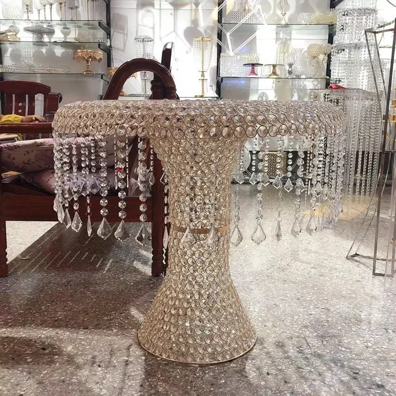 Crystal Wedding Cake Stand Centerpiece for Banquet Tables and Wedding Receptions Luxury Gold & Silver Wedding