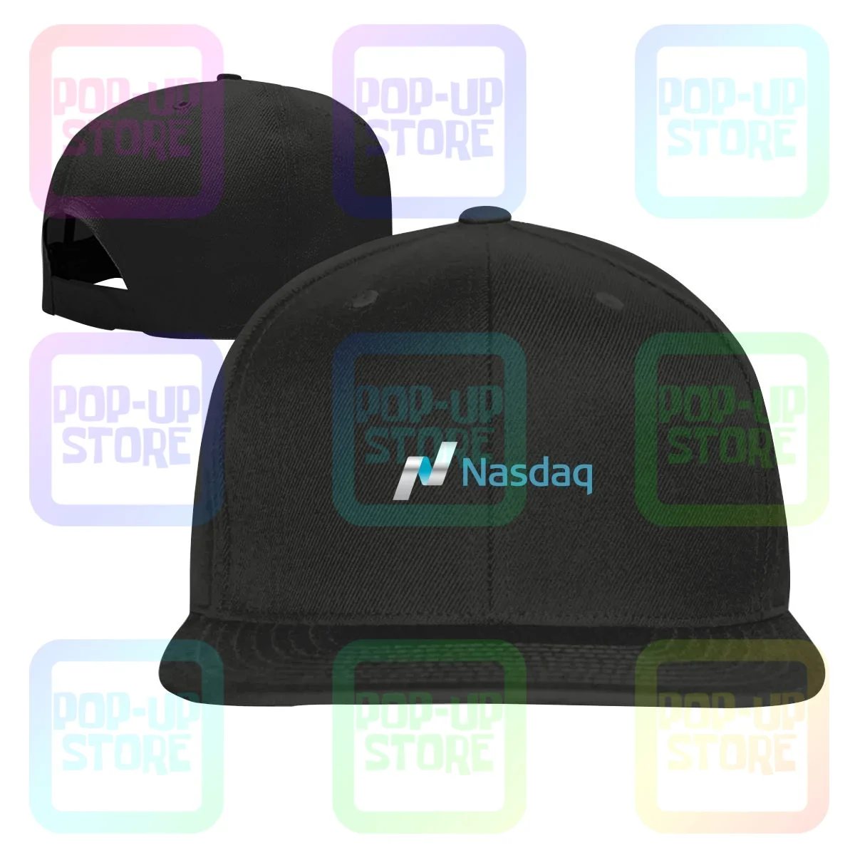 Nasdaq Logo Stock Market Investor Trader Snapback Cap Baseball Caps Casual Classic Comfortable