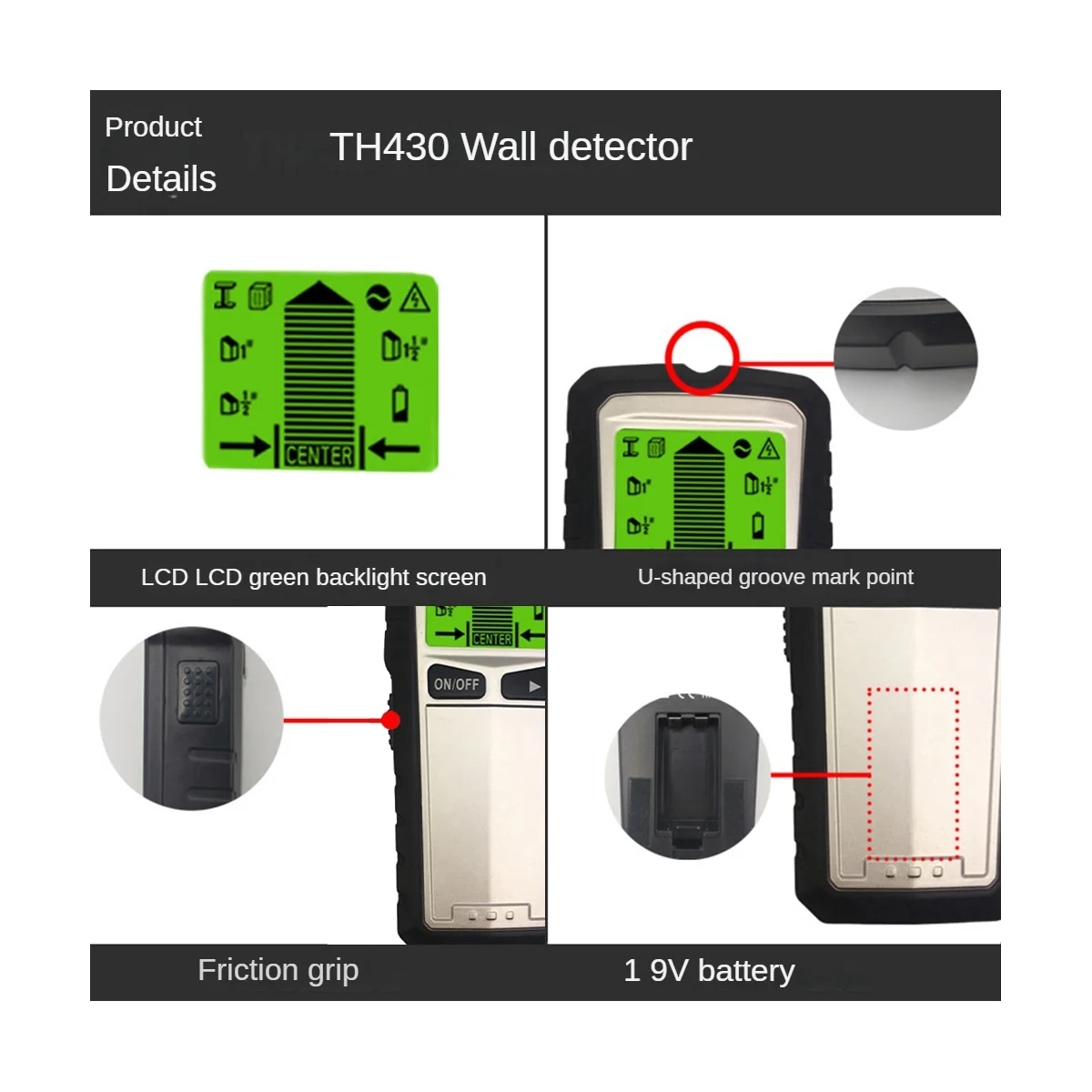 Wall Scanner 3 in 1 Electronic Stud Sensor Wall Wood Detector Beam Detector Stud Detector with HD LCD Display Wood Metal