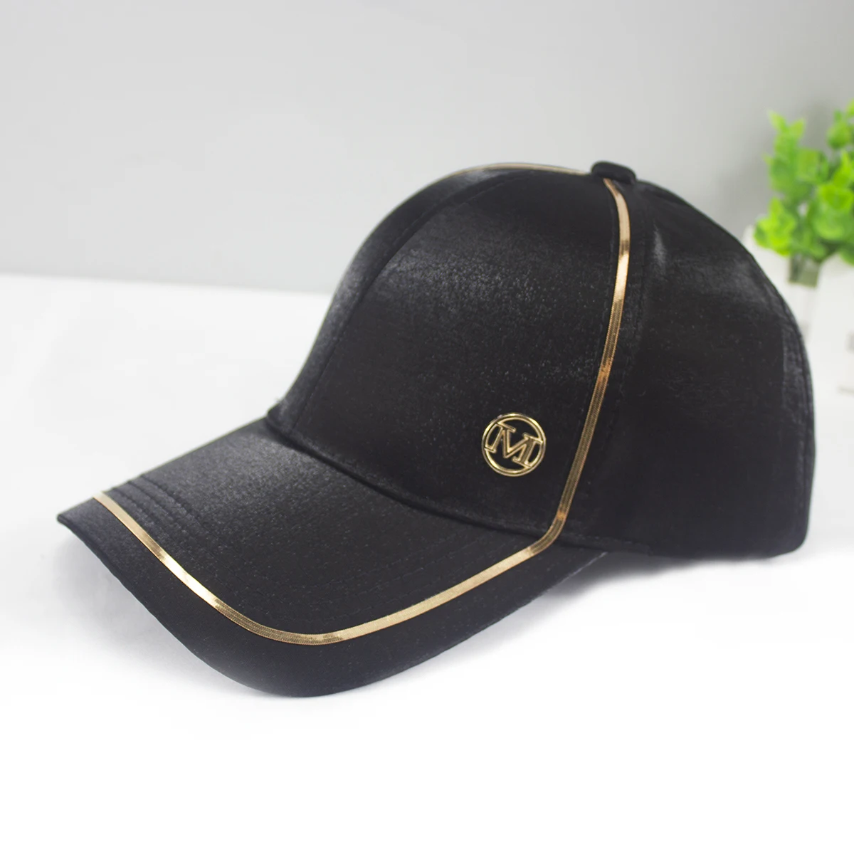 Rimiut Gold Border Shining M Women Men Baseball Caps Causal Black White Pink Classic Women Hat Hiphop şapka Caps for Men