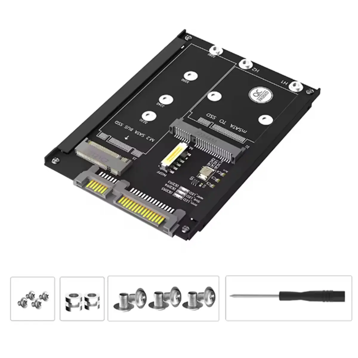 M.2 NGFF a adaptador MSATA a USB 3.0 Convertidor externo 2 en 1 MSATA M.2 NGFF a USB Adaptador Tarjeta elevadora