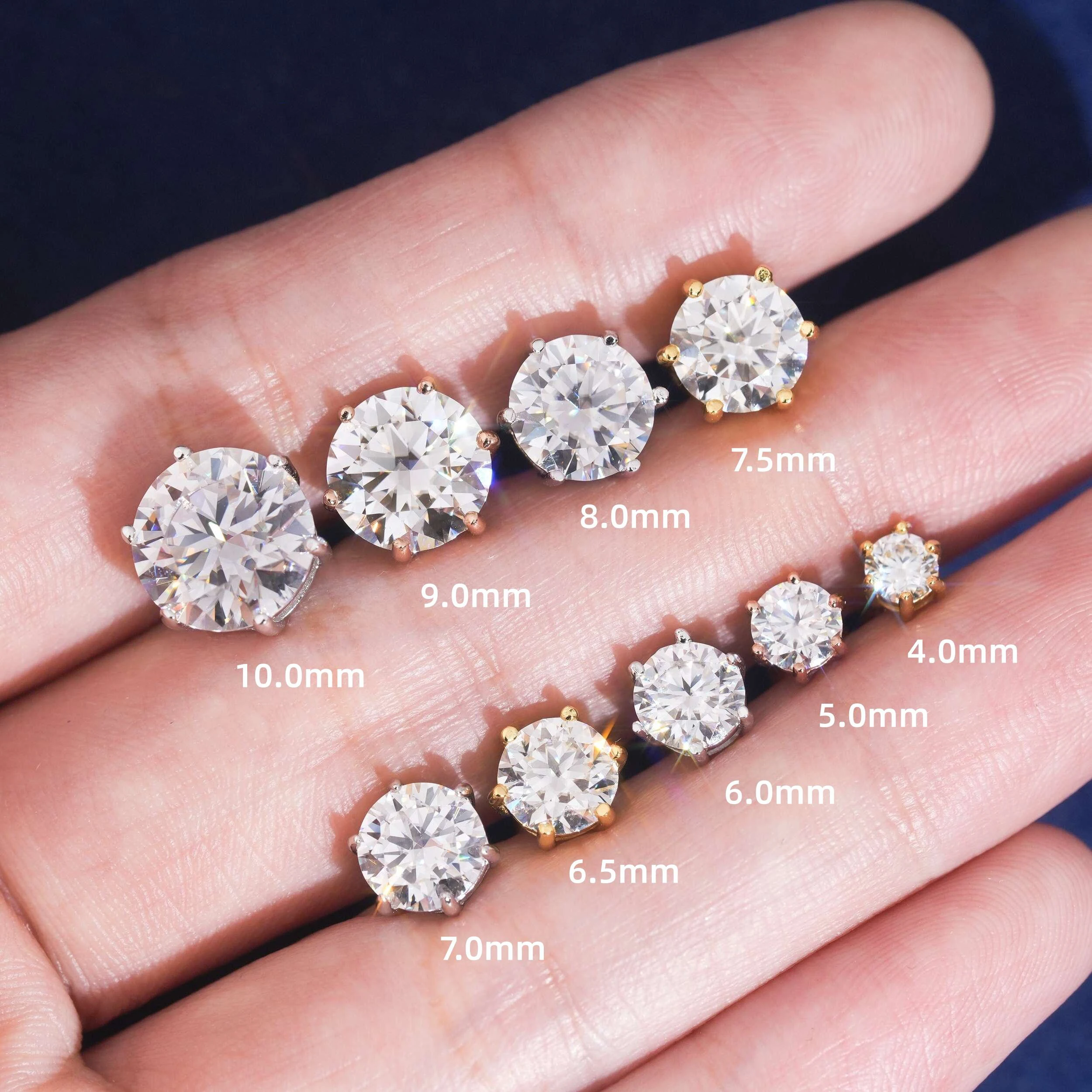 

Женские серьги-гвоздики с муассанитом 6 когтей, 0,5-3 карата, оригинальные женские серьги из стерлингового серебра 925 пробы с муассанитом, новинка 2025 г.