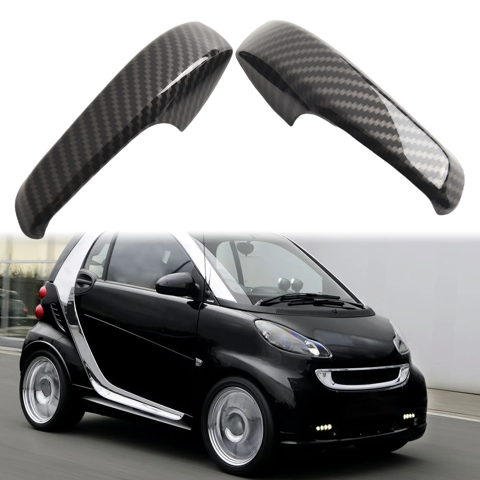 For Mercedes-Benz Smart 2010-2014 Decorative Frame Door Handle Cover 2pcs ABS Abrasion Prevent Scratch Practical