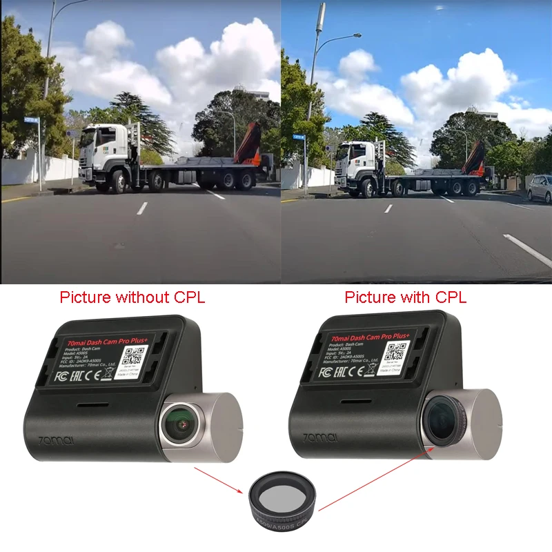 For original 70mai Dash Cam pro plus CPL Eliminate reflective CPL For original xiao mi 70 mai pro Circular CPL polarizer 1pcs