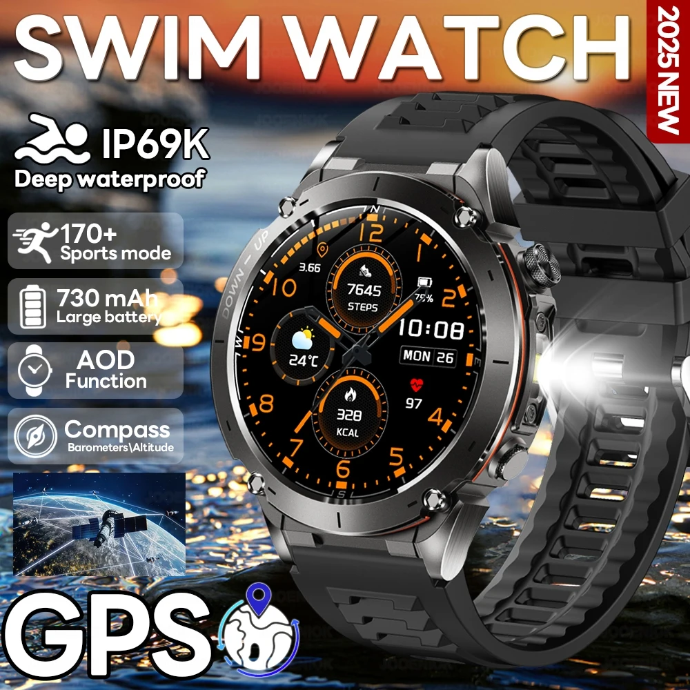 

2025 Новый Для Huawei GPS Smart Watch Двухчастотный Спутниковая Навигация Спорт Фитнес Часы AOD Голосовой Вызов Плавание Smartwatch Мужчины