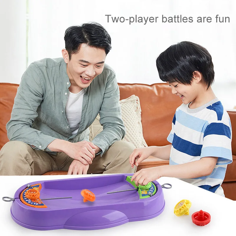 New Kids Pull-out Competitive Spinning Top With Launcher Parent-child Multiplayer Battle Gyro Versus Catapult Top Party Toy