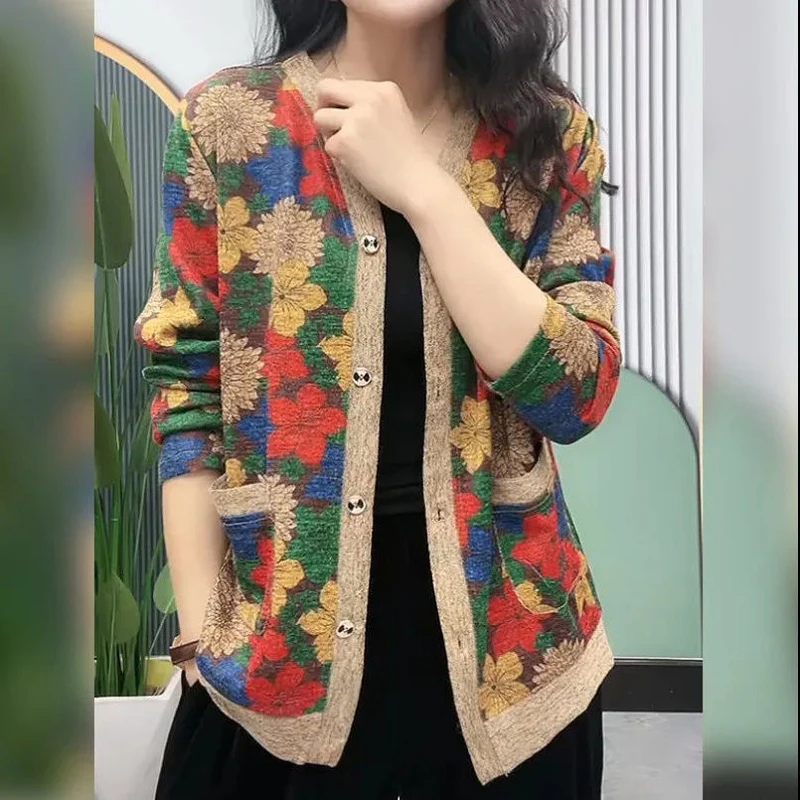 Cardigan à manches longues pour femmes, vêtements de base pour femmes, haut t-shirt chimilote, mode automne et hiver, nouveau, 2024