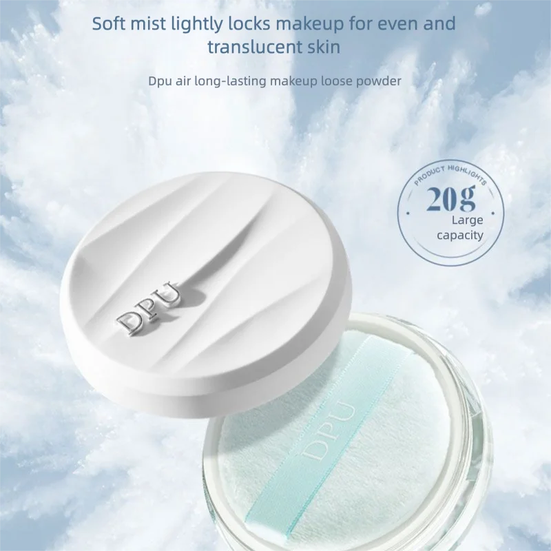 Dpu suelto 20G gran capacidad no apelido Control de aceite ajuste de larga duración impermeable a prueba de sudor polvo facial mate para mujeres