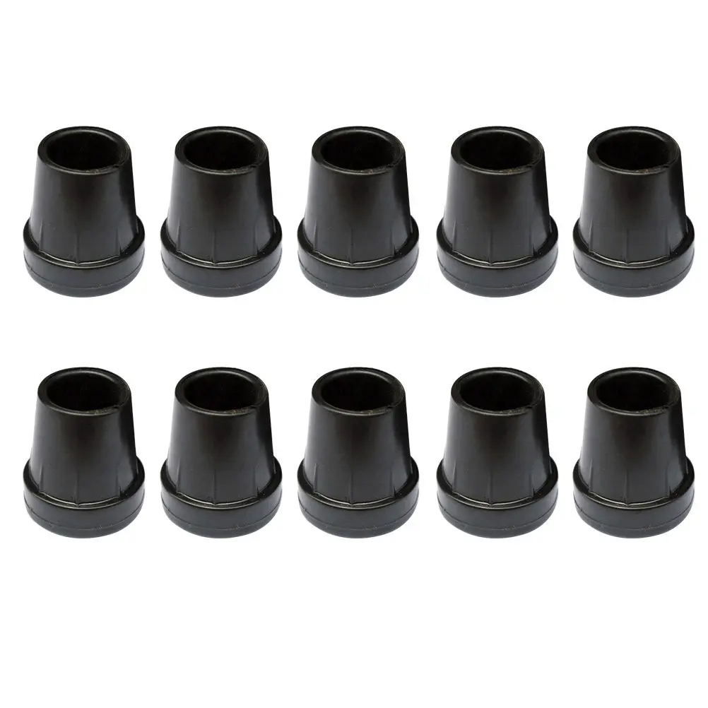 

10Pcs Anti Skidding Foot Pads for Walking Canes Heavy Duty Plastic Tips Replacement Leg Tips for Elderly Users Cane Tip