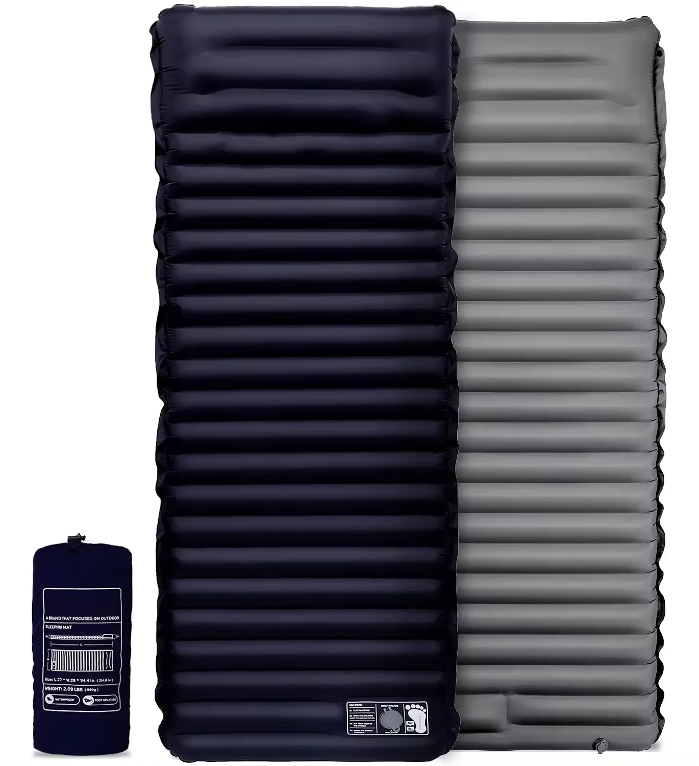 

Camping Sleeping Mat With Pillow Ultra Light and Inflatable Suitable for Backpacking Hiking Thick Air Cushion Pump Waterproof