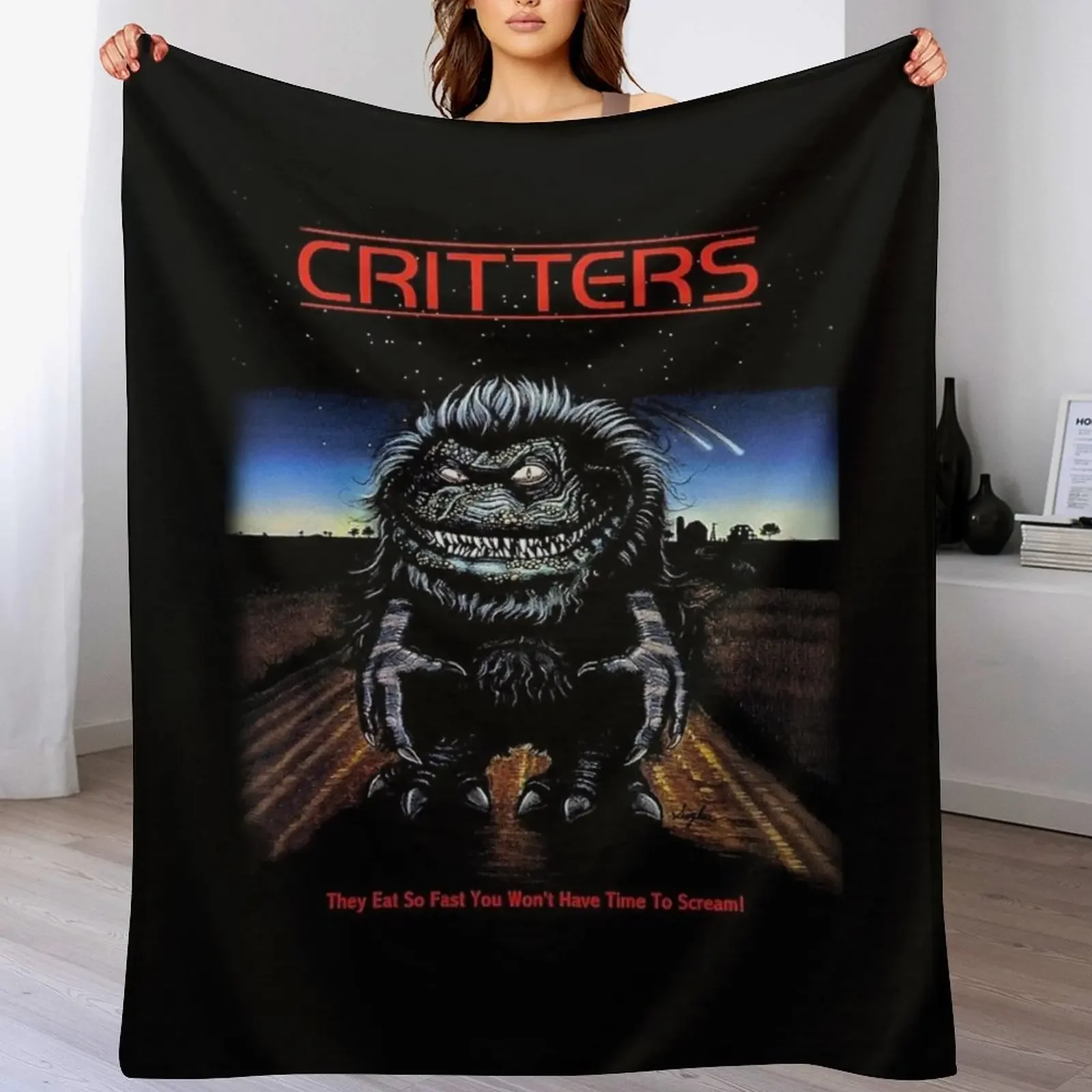 CRITTERS Throw Blanket Air Conditioner Soft Blanket for Office Home
