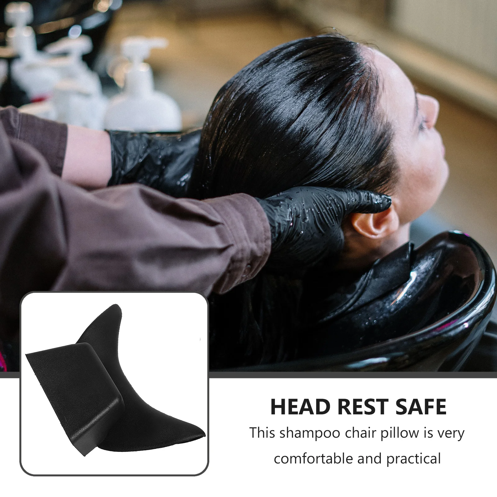 

Reusable Shampoo Bowl Neck Rest Comfortable Rubber Hairdressing Cushion Salon Hair Washing Neck Support Pillow