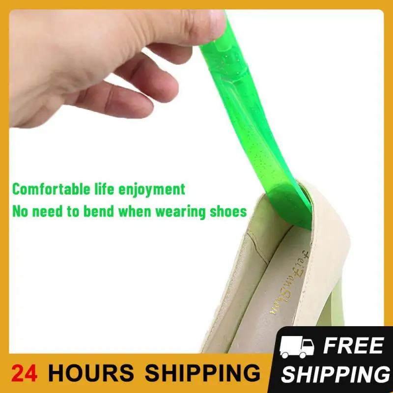 1PC Durable Shoe Horn Handle Schoenlepel Shoehorn Professional Horning Tool Spoon For Shoes plastic 19.5cm Long Shoehorn