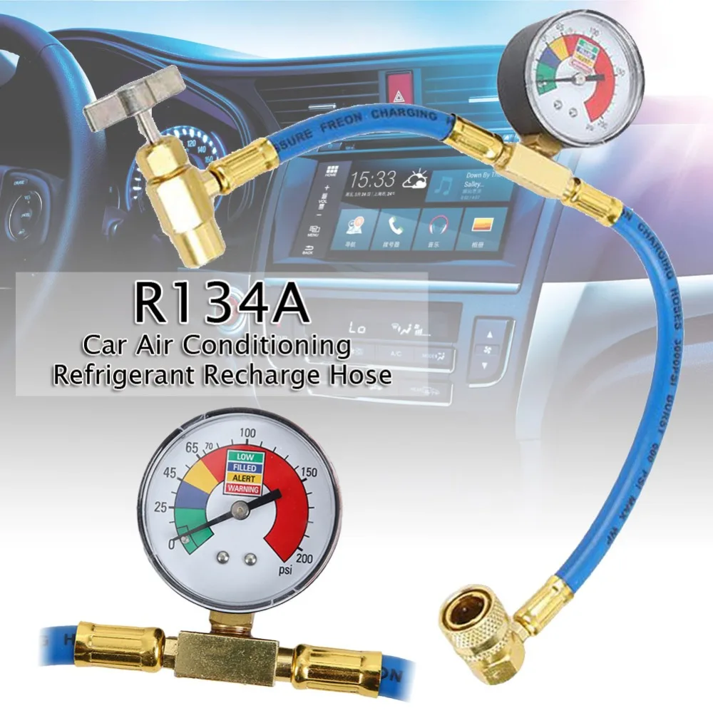 Automotive Airconditioning Refill Kit Freon R134a Vullen Apparatuur Auto Airco Gereedschap Koelmiddel Manometer Set