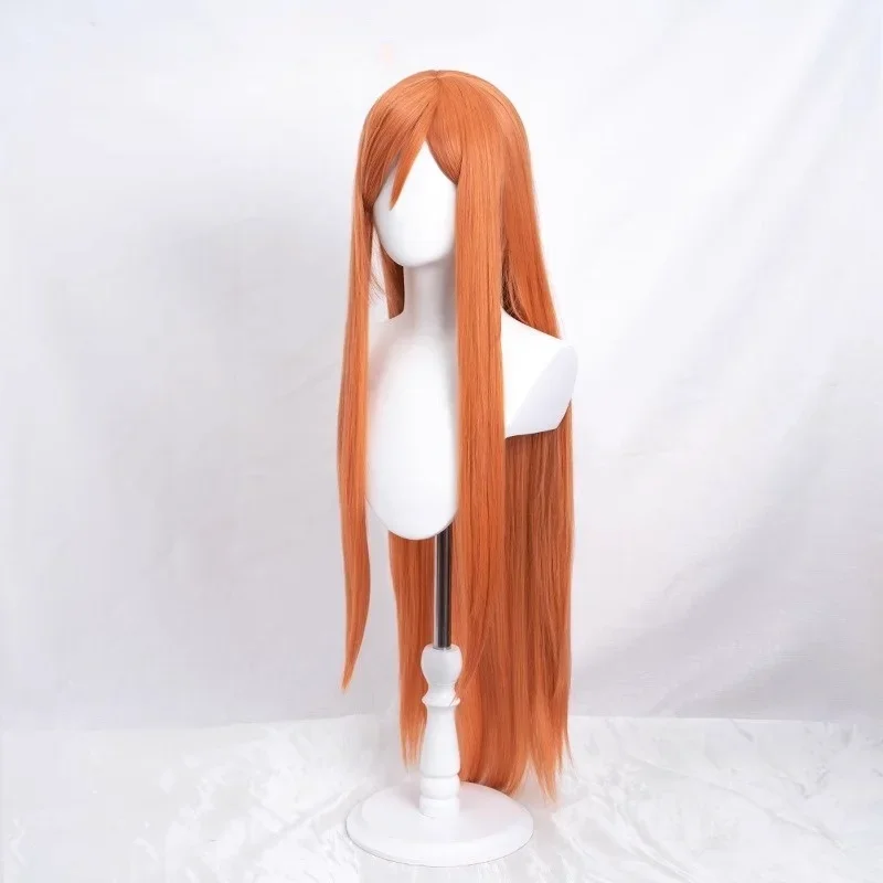 Anime Bleach Inoue Orihime Cosplay Costume Hair Headwear Super Long Orange Comic Wigs image 2