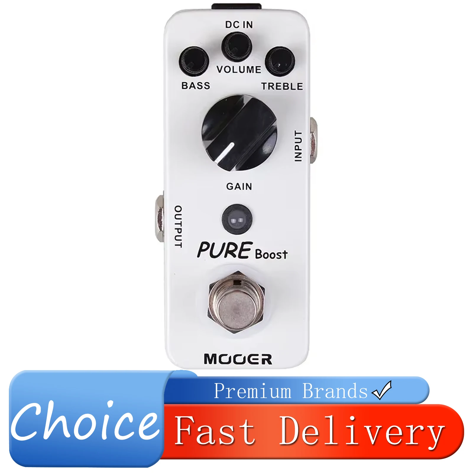 

Педаль эффектов MOOER Pure Boost для гитары, педаль чистого буста, True Bypass, цельнометаллический корпус, мини-педаль, аксессуары для электрогитары