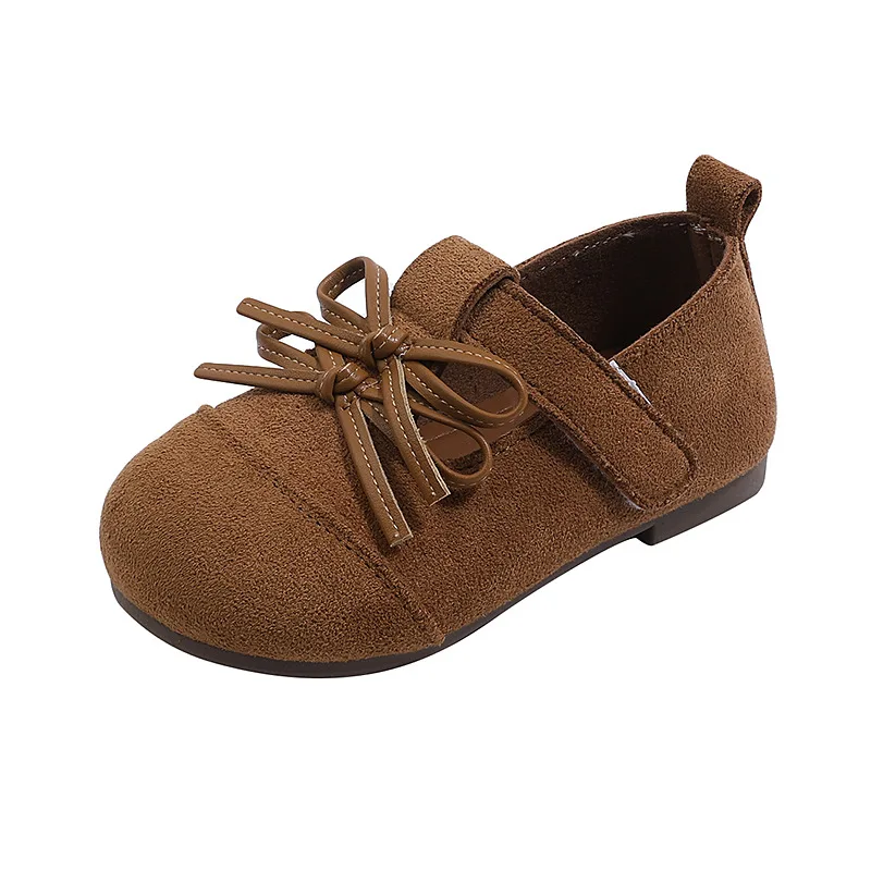 

Retro Girl Shoes Spring New Soft Sole Child Leather Shoe Bow Princess Shoes French Kid Shoes Flat Sneakers Kids Chaussure Fille