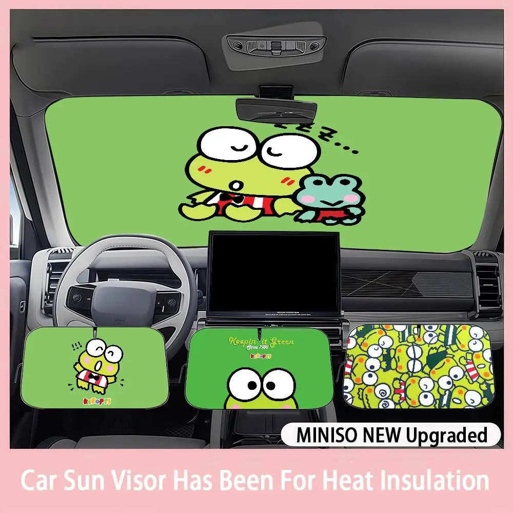 

Sanrio Keroppi Car SunShade Windshield sunshade blocks ultraviolet rays, car insulation sunshade protector