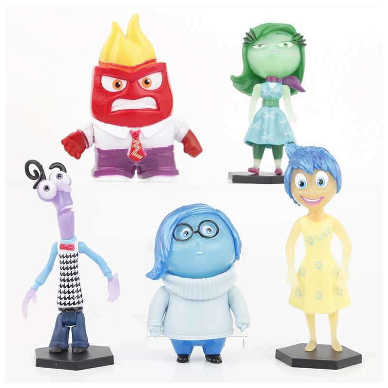 5/6/8PCS New Disney Inside Out 2 Figure Anxiety Joy Sadness Anger Disgust Fear Doll Anime Collection Figurine Toy Gifts In Stock