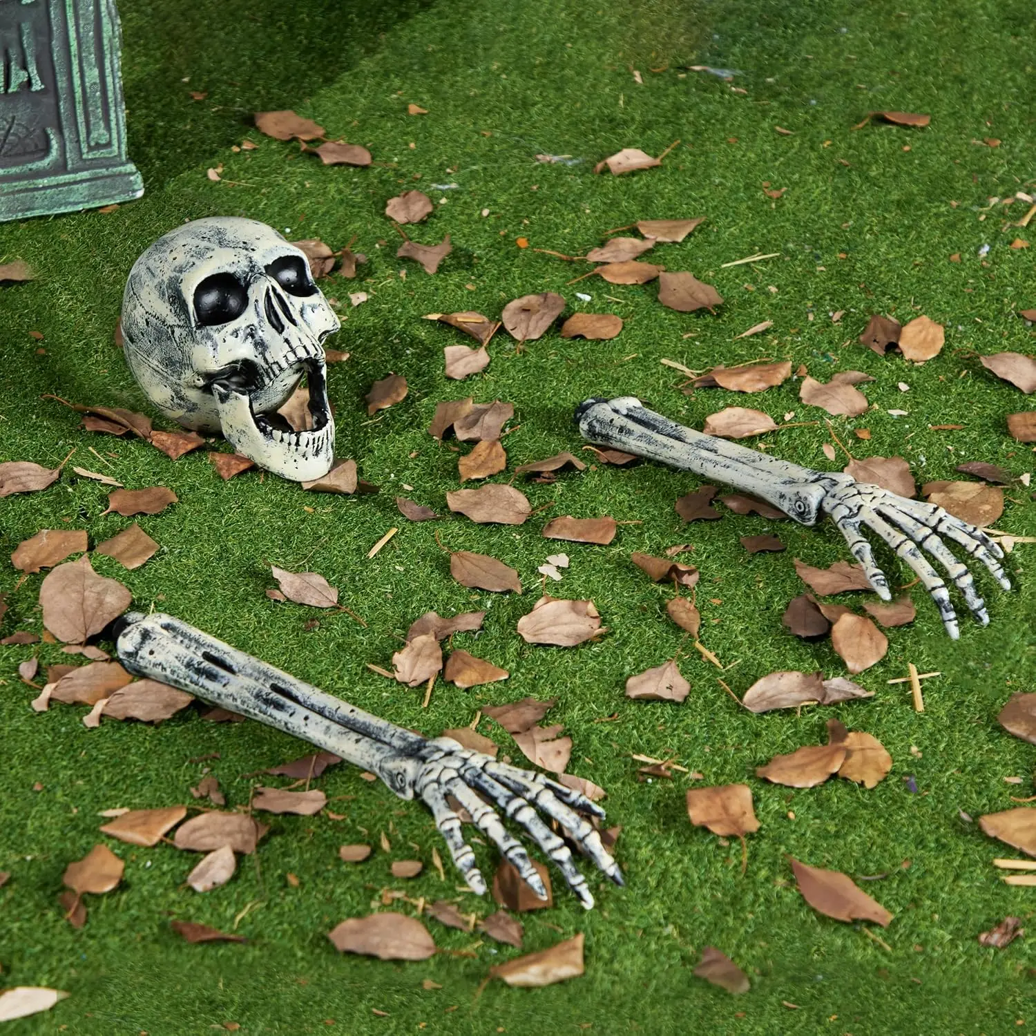 Halloween Skeleton Decorations Outdoor, Life Size Skeleton Yard Stakes, Groundbreaker Skulls Decor for Graveyard Yard Lawn